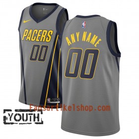 Indiana Pacers Trikot Benutzerdefinierte 2018-19 Nike City Edition Grau Swingman - Kinder